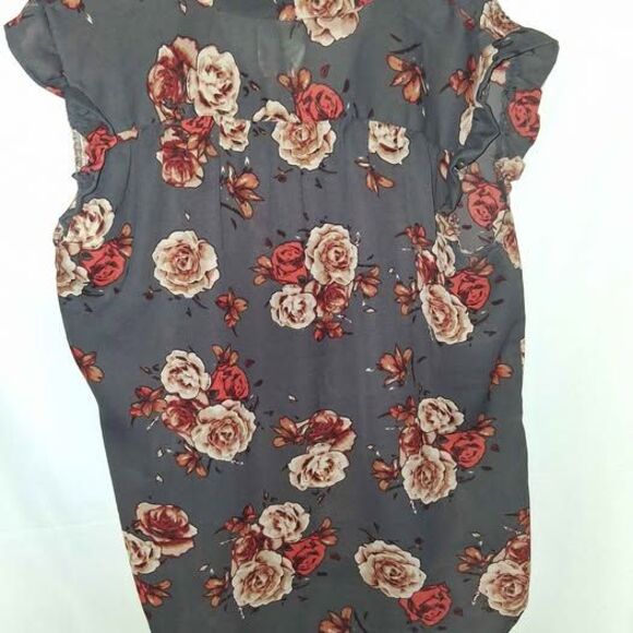 Midnight Sky Large Floral Blouse large - Picture 3 of 4